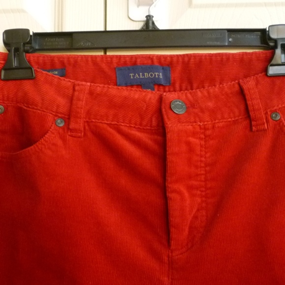 TALBOT'S - Heritage/Mini Corduroy Deep Red Jeans - Picture 2 of 8
